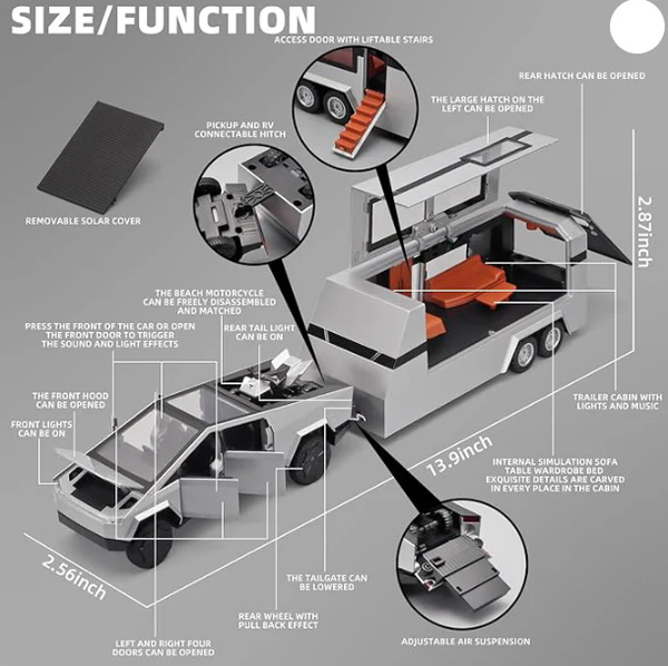 1:24 & 1:32 Tesla Cyber Truck Die Cast